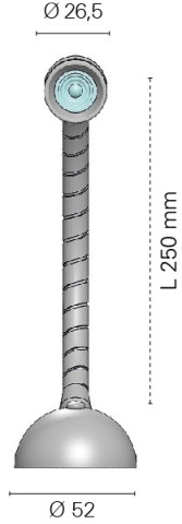 Faretto testa letto ottone cromato PERSEUS O 10/30V